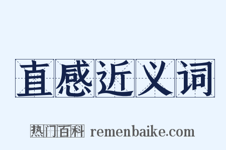 直感近义词是什么意思的图片